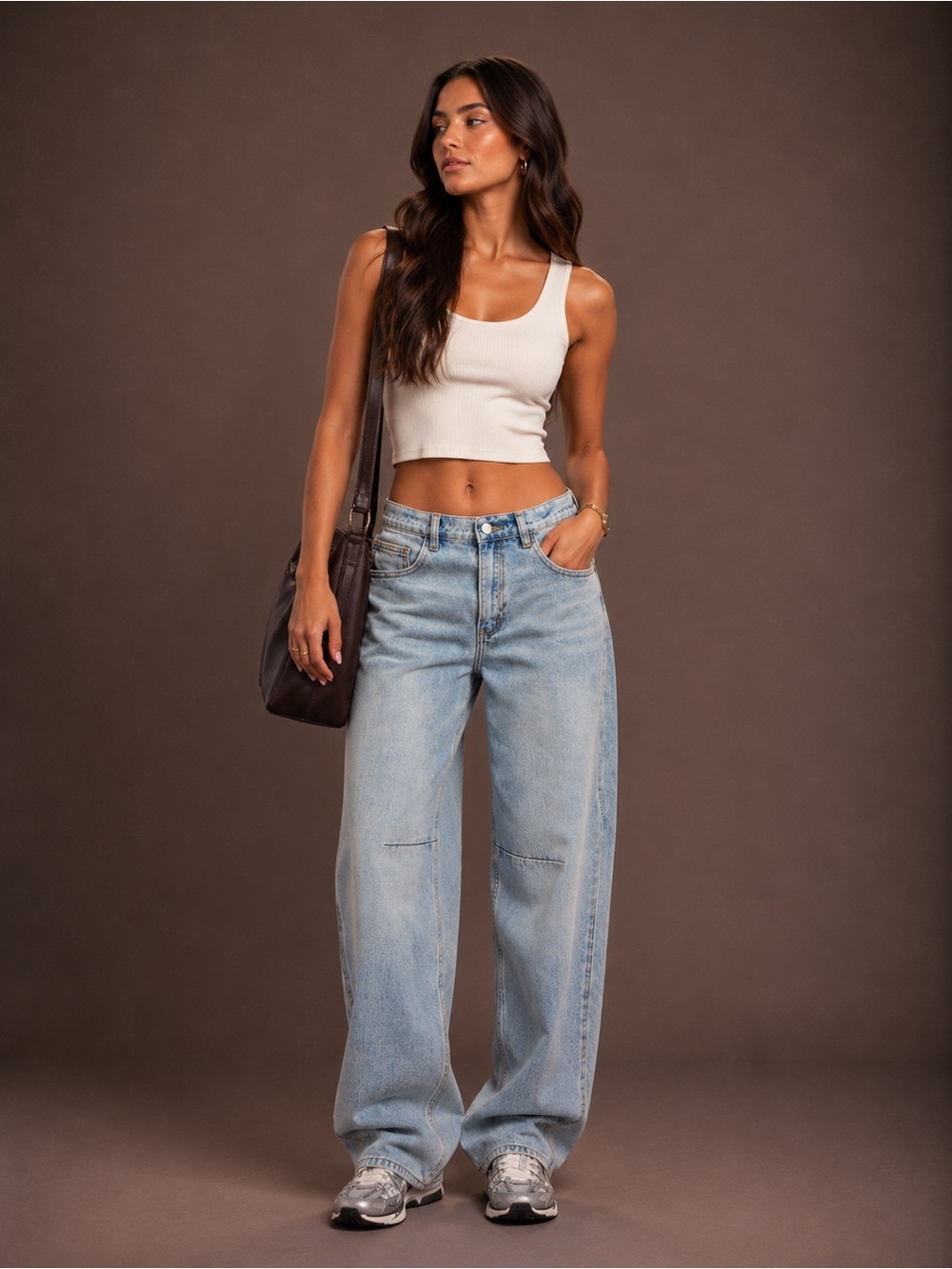 NWOT YoungLA For Her Barrel Jeans Light Blue